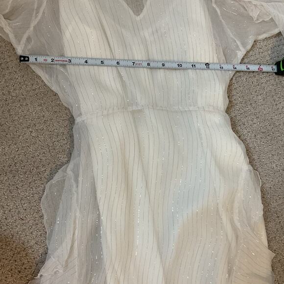 Alice McCall Moon Dance Maxi Dress in Metallic White Size 6 - Picture 10 of 12